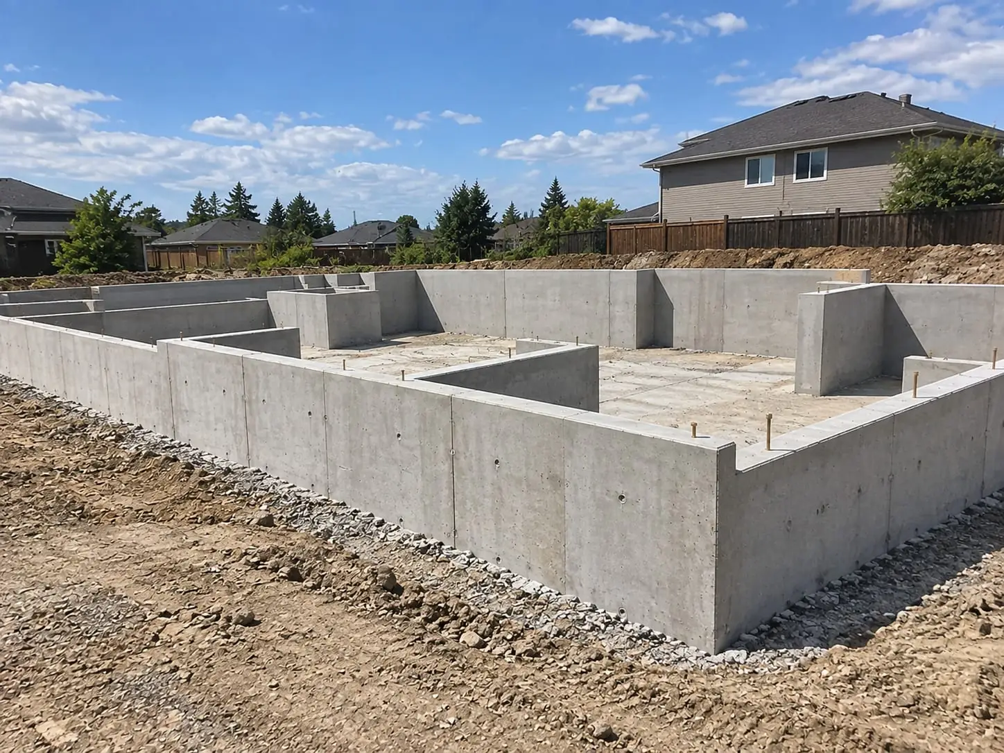 Concrete foundations poured by our team in Darwin